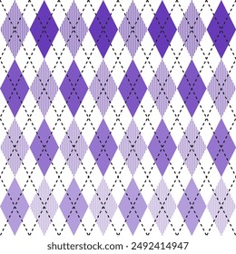 Motif gris argyle. Argyle  motif de Image vectorielle. Motif argyle. Motif géométrique harmonieux de vêtements, papier à envelopper, arrière-plan, arrière-plan, carte cadeau, pull.