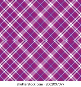 Purple Argyle Plaid Tartan textured Seamless pattern design suitable for fashion textiles and graphics