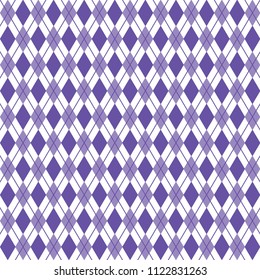 Purple argyle seamless pattern, rhombus background vector illustration