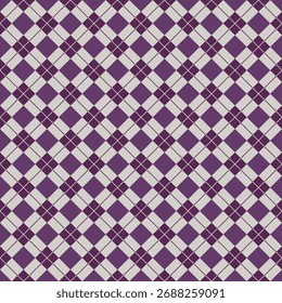 Purple Argyle Seamless Pattern vector illustration