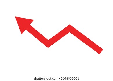 Purple arrow graph pointing up showing financial chart, transparent background