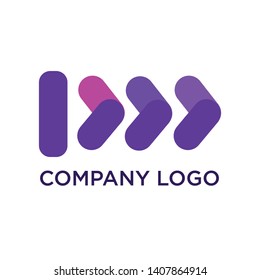 purple arrow logo technology for digital companies