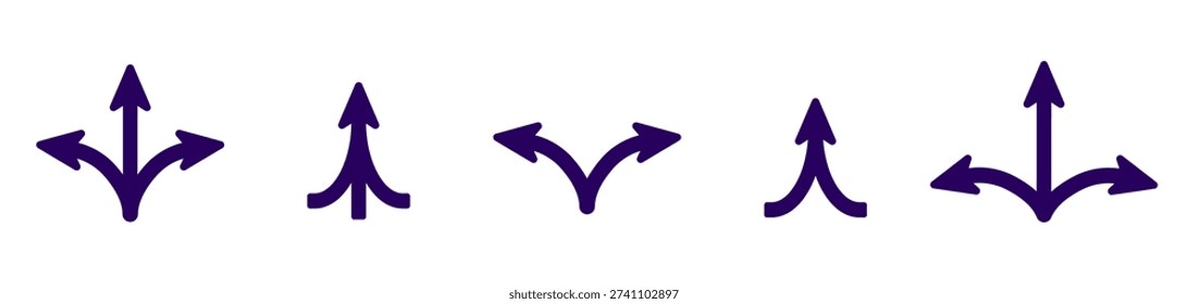 Purple arrow symbols indicating various directions.