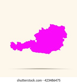 purple Austria Map Illustration