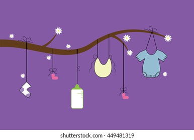 Purple Baby Clothes Line