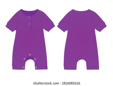 Purple baby suit. vector illustration