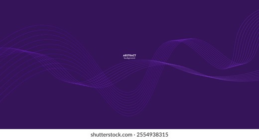 Purple background 3D modern wave curve abstract presentation background. Luxury paper cut background. eps10