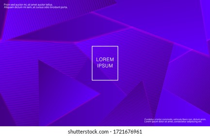 Purple Background. Abstract Cover Design. Geometric Background. Creative Purple Wallpaper. Geometric Shapes. Trendy Gradient Poster. Vector Illustration.