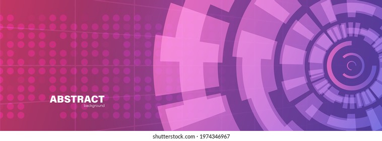 Purple background. Abstract digital website header. Banner technology background, vector illustration.