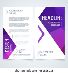 purple background abstract flyer white vector design pattern geometric texture vector modern flyer poster or brochure design template with purple triangle texture on white background purple background