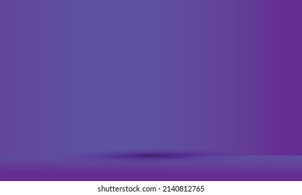purple background abstract with gradient in studio and wall texture vector, empty room studio used for product presentation, purple wallpaper with shine use for product shooting