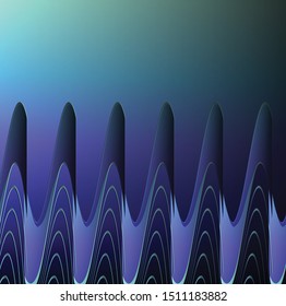 Purple background with beautiful wave lines and reflected light - vector