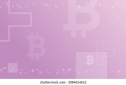purple background, Bitcoin crypto currency illustration vector for page, logo, card, banner, web and printing.