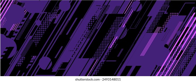 a purple background with black lines