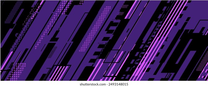 a purple background with black lines