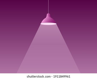 Purple background with a purple chandelier