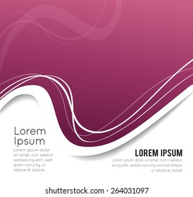 Purple background with a circle. Abstract illustration bor brochure or flyer.