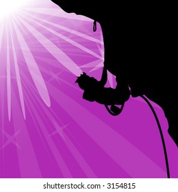 purple background climber