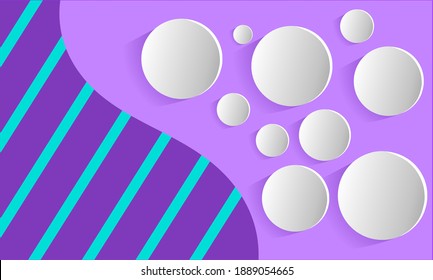 the purple background is combined with the sunken round pattern, plus aqua blue stitch lines