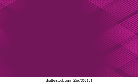 Purple background with crossed diagonal stripes.