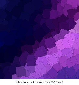 Purple background from cubes. Background template.
