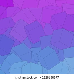 Purple background from cubes. Background template.