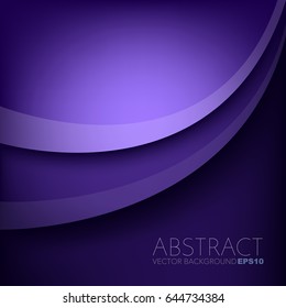 Purple background , curve element overlap layer with dark space for text design , Vector