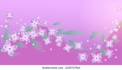 fondo morado con delicadas flores de lilo