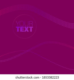 Purple background with dotted lines and a space for text.