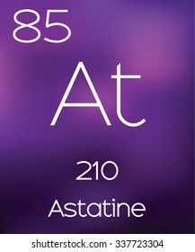 Purple Background with the Element Astatine