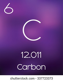 Purple Background with the Element Carbon