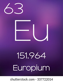Purple Background with the Element Europium