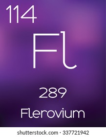 Purple Background with the Element Flerovium
