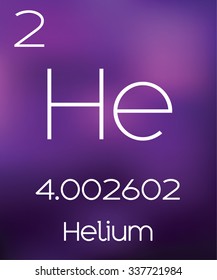 Purple Background with the Element Helium