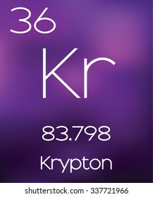 Purple Background with the Element Krypton
