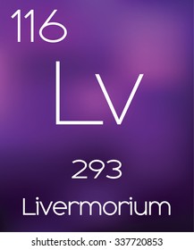 Purple Background with the Element Livermorium