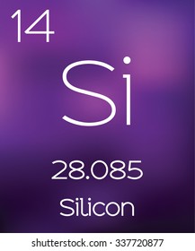 Purple Background with the Element Silicon