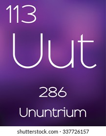 Purple Background with the Element Ununtrium