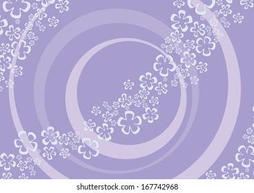 purple background with flowers