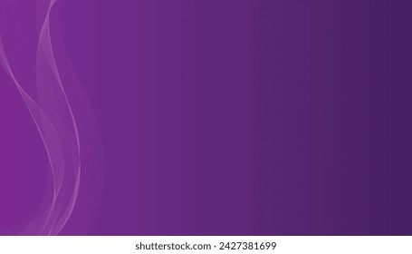 Purple background with flowing wave lines. Futuristic technology concept. Vector illustration
