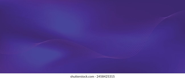 Purple background with flowing wave lines. Futuristic technology concept. Vector illustration
