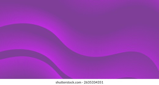Purple background with flowing wave lines. Futuristic technology concept. Vector illustration. Eps 10