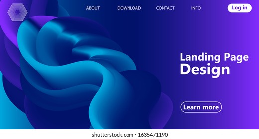 Purple background. Fluid shape. Abstract flow. Trendy poster. Colorful futuristic gradient. Geometric background. 3d fluid banner.