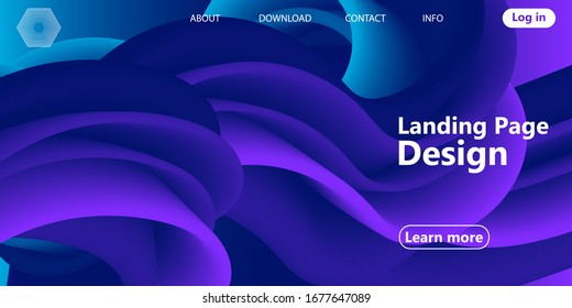 Purple background. Fluid shape. Abstract flow. Trendy poster. Colorful futuristic gradient. Geometric background. 3d fluid banner.