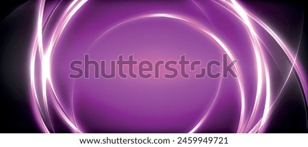 The purple background with glowing circles creates a colorful visual effect lighting on water. The violet, magenta hues add entertainment to the gas material property