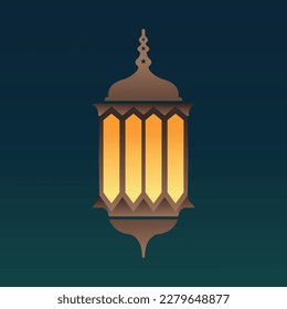 A purple background with a gold eid murak and a crescent moon and a star.