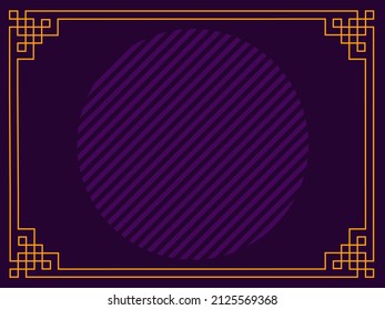 Purple Background with Golden Border