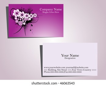 purple background with grungy dotted blossoms