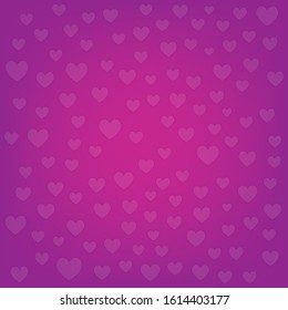 Purple Background with a Heart Motif