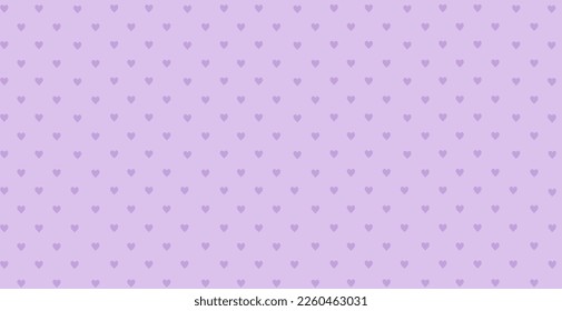 Purple background with heart print vector illustration.